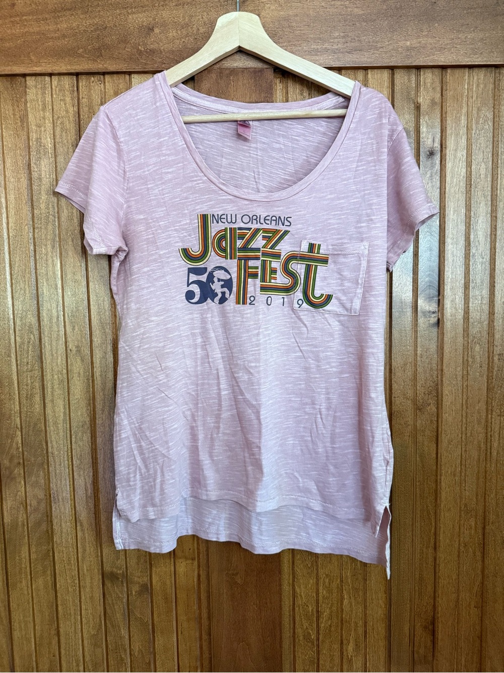 Alternative Pink New Orleans Jazz Fest 2019 Short Sleeve Tee